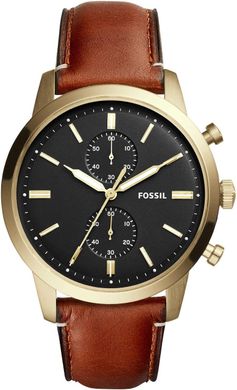Часы наручные мужские FOSSIL FS5338 кварцевые, ремешок из кожи, США