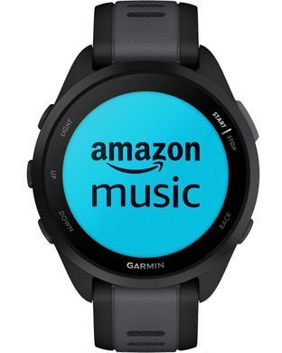 Смарт-часы Garmin Forerunner 165 Music, черный/сланцево-серый силиконовый ремешок