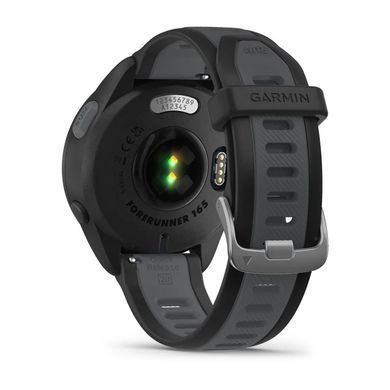 Смарт-часы Garmin Forerunner 165 Music, черный/сланцево-серый силиконовый ремешок