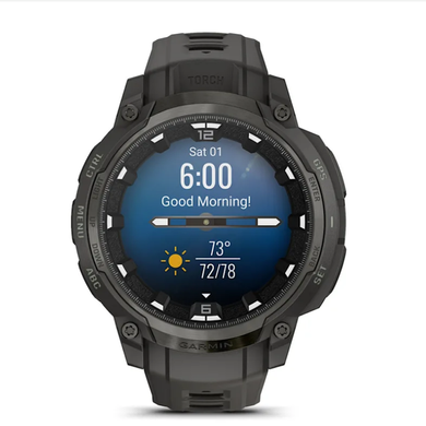 Смарт-часы Garmin Instinct Crossover AMOLED цвета древесного угля