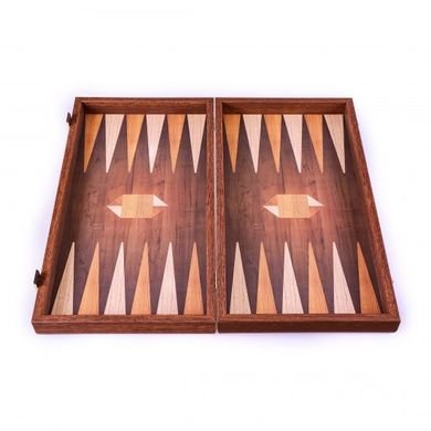 BXL1GWM Handmade Wooden Backgammon Geometrical wood motif with Side Racks