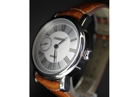 Часы наручные мужские Aerowatch 50931 AA06, механика с ручным заводом, малая секунда, коричневый ремешок
