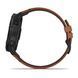 Смарт-часы Garmin Fenix 6X Sapphire черные с DLC-покрытием и каштановым кожаным ремешком