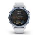 Смарт-годинник Garmin Fenix 6 Pro Solar синій мінерал Titanium з білим ремінцем 7