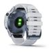 Смарт-годинник Garmin Fenix 6 Pro Solar синій мінерал Titanium з білим ремінцем 8
