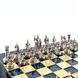 S3BLU Manopoulos Greek Roman Period chess set with gold-silver chessmen/Blue chessboard 28cm 5