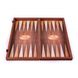 BXL1GWM Handmade Wooden Backgammon Geometrical wood motif with Side Racks 2