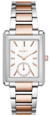 Часы наручные женские DKNY NY2624 кварцевые с прямоугольным корпусом, биколорные, США