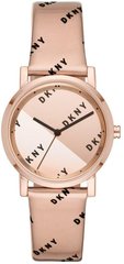 Часы наручные женские DKNY NY2804 кварцевые, узор из логотипа, розовые, США