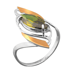 Серебряное кольцо с золотом 20