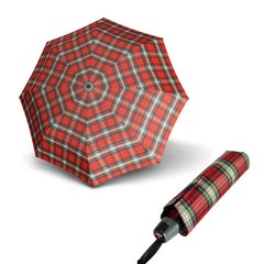 Складной зонт унисекс Knirps T.200 Medium Duomatic Check Red Kn9532005190