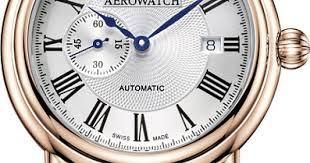 Часы наручные мужские Aerowatch 76983 RO01, механика с автоподзаводом, малая секунда, коричневый ремешок