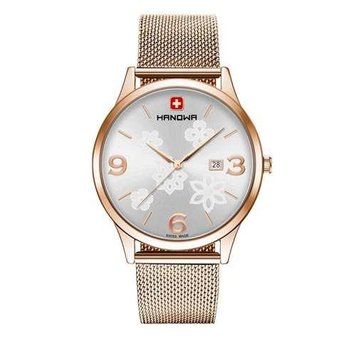Часы наручные женские Hanowa 16-3085.09.001 кварцевые, "миланский" браслет, Швейцария