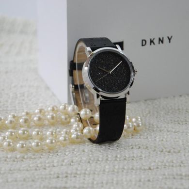 Часы наручные женские DKNY NY2775 кварцевые, с фианитами, кожаный ремешок, США