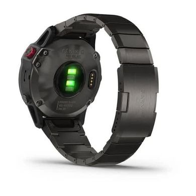 Смарт-годинник Garmin Fenix 6 Pro Solar титановий сірий DLC з титановим ремінцем