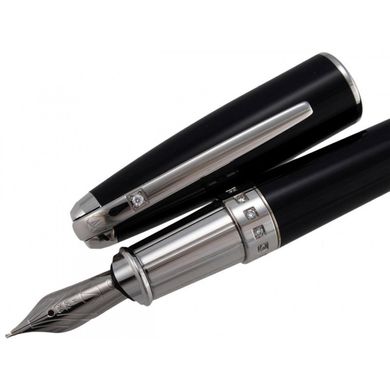 Пір'яна ручка ST Dupont Olympio XL Diamonds Black Ch.Lacquer PP FP Du481675m