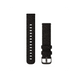 Ремешок Garmin для Venu Sq/Forerunner 245/645/Vivoactive 3/Vivomove (20 мм), черная нейлоновая лента с серой застежкой