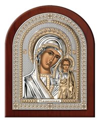Икона в серебре Казанская Богоматерь открытый лик