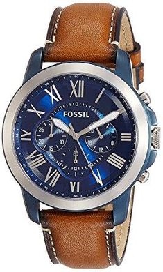 Часы наручные мужские FOSSIL FS5151 кварцевые, ремешок из кожи, США