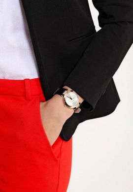 Годинники наручні жіночі DKNY NY2468 кварцові,чорні, ремінець з шкіри, США