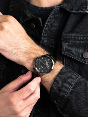 Часы наручные мужские FOSSIL ME3172 автоподзавод, на браслете, серые, США