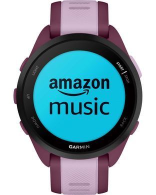 Смарт-часы Garmin Forerunner 165 Music, силиконовый ремешок ягодно-сиреневый
