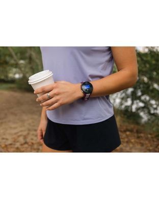 Смарт-часы Garmin Forerunner 165 Music, силиконовый ремешок ягодно-сиреневый