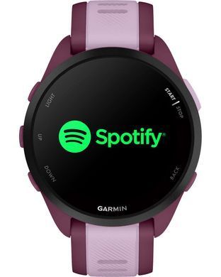 Смарт-часы Garmin Forerunner 165 Music, силиконовый ремешок ягодно-сиреневый