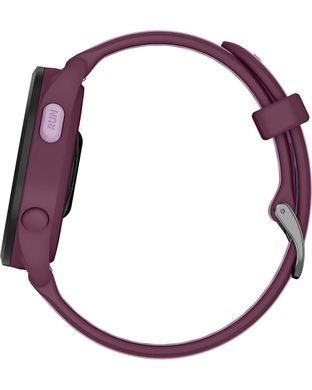 Смарт-часы Garmin Forerunner 165 Music, силиконовый ремешок ягодно-сиреневый
