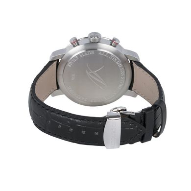 Часы наручные мужские Aerowatch 84936 AA06 кварцевые с хронографом и тахиметром, тисненый ремешок