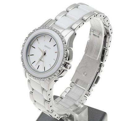 Часы наручные женские DKNY NY8818 кварцевые на браслете, сталь/керамика, США