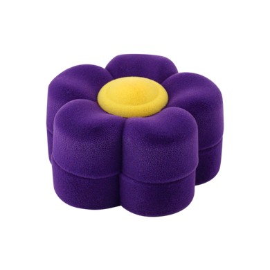 Футляр для ювелирных украшений детский цветок фиолетовый