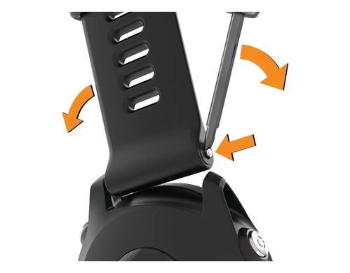 Ремешок для часов Garmin Forerunner 955 силиконовый (22 мм), цвет молочного кварца с темно-серой застежкой