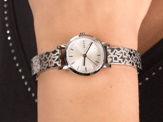 Часы наручные женские DKNY NY2882, кварцевые, на браслете, серебристые, США