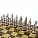 S9BRO Manopoulos Renaissance chess set with gold-silver chessmen/Brown chessboard 36cm 5