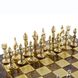 S9BRO Manopoulos Renaissance chess set with gold-silver chessmen/Brown chessboard 36cm 4