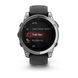 Смарт-годинник Garmin Fenix E &ndash; 47 мм, AMOLED, нержавіюча сталь з чорним силіконовим ремінцем