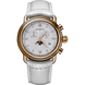 Часы-хронограф наручные женские Aerowatch 84934 RO07 кварцевые с бриллиантами и фазой Луны, белый ремешок 1