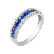 Серебряное кольцо с разноцветной дорожкой 1