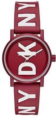 Часы наручные женские DKNY NY2774 кварцевые, красные с крупным логотипом, США