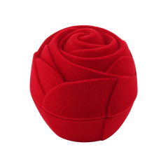 Футляр для ювелірних прикрас червона троянда оксамит