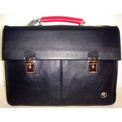 M11.B02 Bag leather whit 2 zip Портфель Marlen