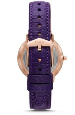 Часы наручные женские FOSSIL ES4727 кварцевые, ремешок из кожи, фиолетовые, США