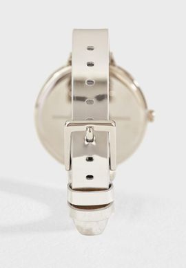 Часы наручные женские DKNY NY2801 кварцевые, серебристый ремешок из кожи, США