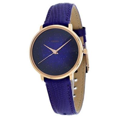 Часы наручные женские FOSSIL ES4727 кварцевые, ремешок из кожи, фиолетовые, США