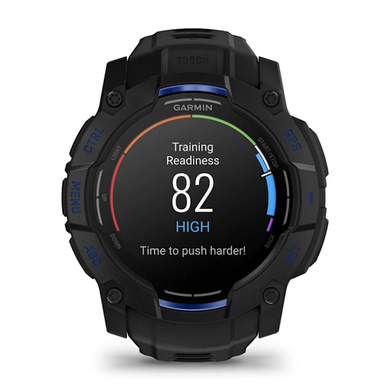 Смарт-годинник Garmin Instinct 3 (50 мм) AMOLED чорний із чорно-синім ремінцем