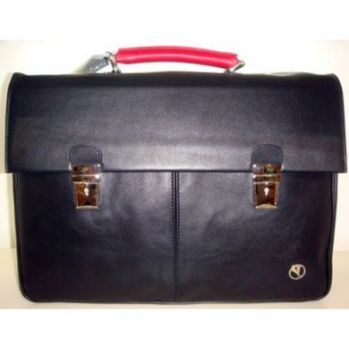 M11.B02 Bag leather whit 2 zip Портфель Marlen