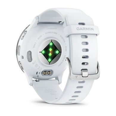 Смарт-часы Garmin Venu 3, стальной серебристый безель с корпусом цвета белого камня и силиконовым ремешком