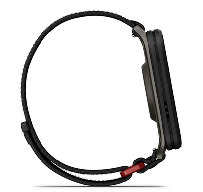 Смарт-годинник Garmin Venu X1 чорно-сланцевий із задньою кришкою з титану та чорним нейлоновим ремінцем ComfortFit