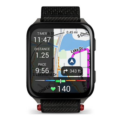 Смарт-годинник Garmin Venu X1 чорно-сланцевий із задньою кришкою з титану та чорним нейлоновим ремінцем ComfortFit